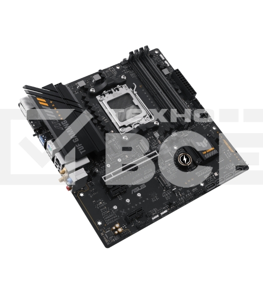Материнская плата ASUS TUF GAMING A620M-PLUS WIFI, AM5, AMD A620, 4xDDR5, 4xSATA, 2xM.2, 1xPCIe 4.0 x16, 2xPCIe x1, 2xDP, 1xHDMI, 1x 2.5Gb LAN, 4xUSB-A 2.0, 2xUSB-A 3.2 Gen 1, 3x3.5 мм, 7.1, mATX