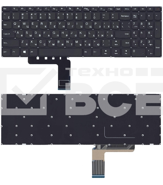 Клавиатура для ноутбука Lenovo IdeaPad 110-15IBR черная