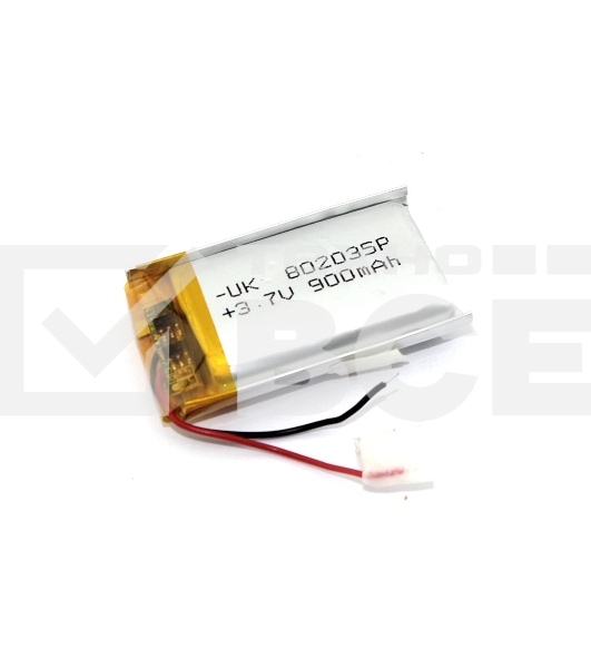Аккумулятор Li-Pol (батарея) 8*20*35мм 2pin 3.7V/900mAh