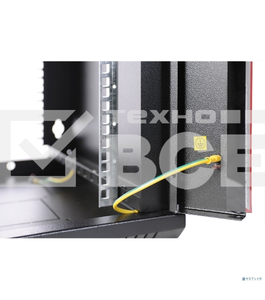 Шкаф телекоммуникационный настенный разборный ЦМО ЭКОНОМ 6U (600 x 350) дверь металл, цвет черный (ШРН-Э-6.350.1-9005)