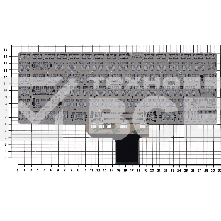 Клавиатура для ноутбука HP Pavilion 13-AN серебристая