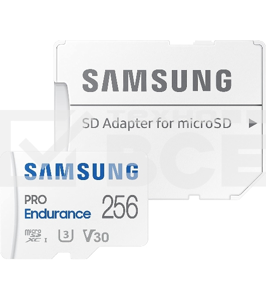 Флеш карта microSDXC 256Gb Samsung PRO ENDURANCE (40/100 Mb/s, adapter) (MB-MJ256KA/APC)