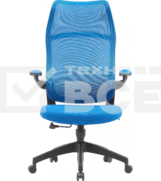 Кресло компьютерное Cactus CS-MC505-BL темно-синий, сиденье темно-синий, сетка/ткань, крестов. пластик