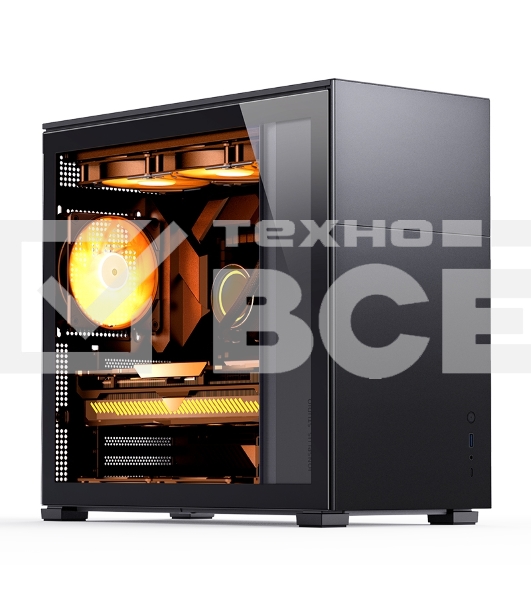 Корпус без блока питания JONSBO D41 STD Black ATX без БП, боковая панель из закаленного стекла, mini-ITX, micro-ATX, ATX, черный