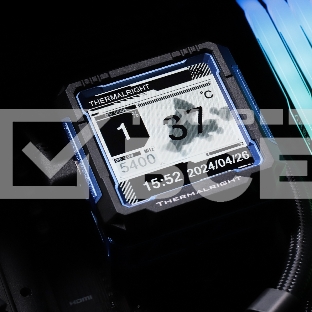 Водяное охлаждение для процессора Thermalright Frozen Warframe Pro 360 черный (360mm / Fans: 3x120mm, 70.84CFM, 29.8dBA, 2000RPM/ Pump height 60mm, 23dBA, 3000RPM, Rad thickness 27mm/ S: 1200, 1700, 1851, 2011, 2066, 115X, AM4, AM5)