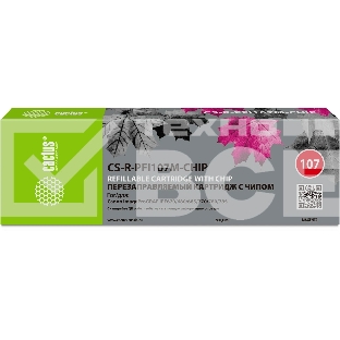 Картридж перезаправляемый струйный Cactus CS-R-PFI107M-CHIP пурпурный для Canon imageProGRAF iPF670/680/685/770/780/785