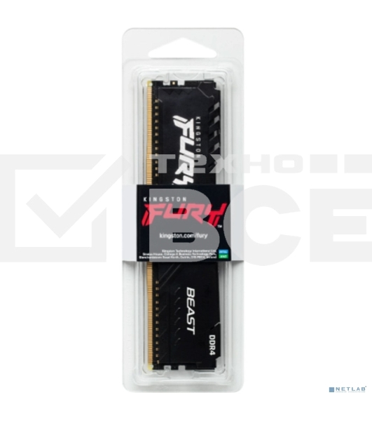 Оперативная память Kingston 8GB 3200MT/s DDR4 CL16 DIMM FURY Beast Black