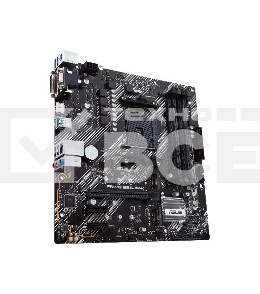 Материнская плата ASUS PRIME B550M-K, AM4, AMD B550, 4xDDR4, 4xSATA, 2xM.2, 1xPCIe 4.0 x16, 2xPCIe x1, 1xDVI-D, 1xHDMI, 1xVGA, 1x 1Gb LAN, 4xUSB 3.2 Gen 1, 2xUSB 3.2 Gen 2, 3x3.5 мм, 7.1, mATX