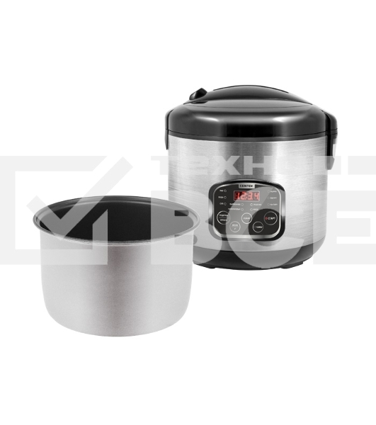 Мультиварка Centek CT-1490 (сталь)скороварка,1000Вт; 5.0л, 8 программ, ненагр крышка, а/п покр(4)