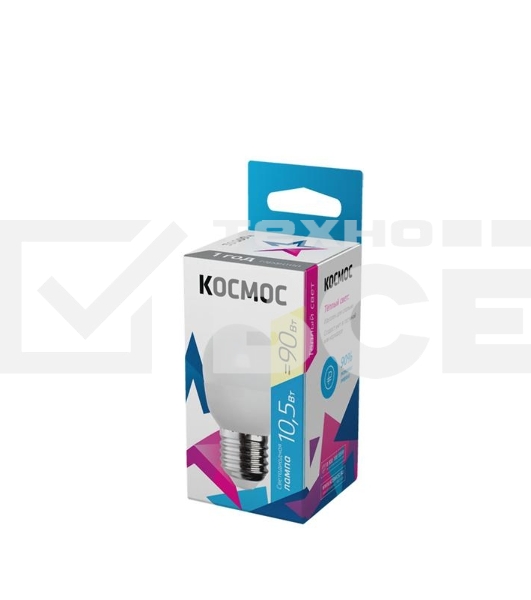 Лампа светодиодная LED BASIC GL45 10.5Вт 220В E27 3000К Космос LkeLED10.5wGL45E2730