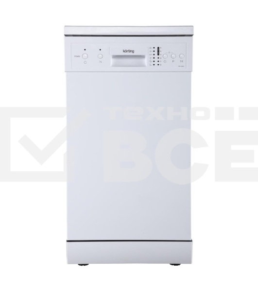 Посудомоечная машина Korting KDF 45240/Отдельност., 45 см, А++/A/A, электронное управление, 6 программ: нормальная, ЭКО, стекло, интенсив, 90 мин, быстрая; 10 компл., LED индикаторы, активная сушка, таймер отложенного старта 3/6/9 часов, половинная загруз