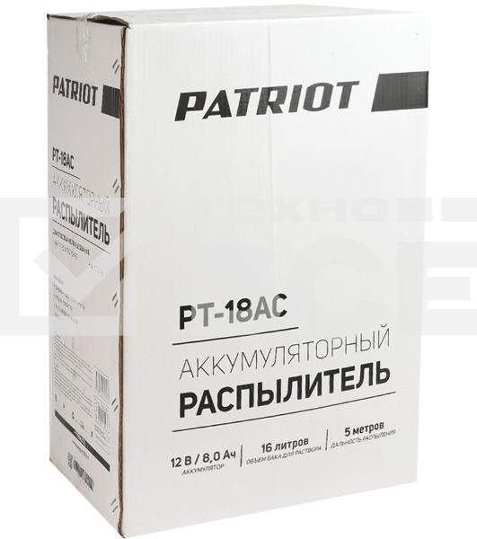 Опрыскиватель Patriot PT-18AC аккум. ранц. 16л оранжевый/черный (755302532)