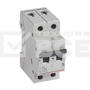 Автоматический модульный выключатель Legrand 2п C 40А 4.5кА RX3 Leg 419701 1199883