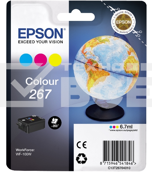 Картридж Epson T267 (C13T26704010) цветной (200 стр) для WF-100