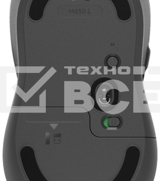 Мышь беспроводная Logitech Signature M650 L черный, 4000 dpi, радиоканал, Bluetooth, USB, кнопки - 5