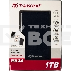 Внешний Жесткий диск Transcend USB 3.0 1Tb TS1TSJ25A3K StoreJet 25A3 2.5