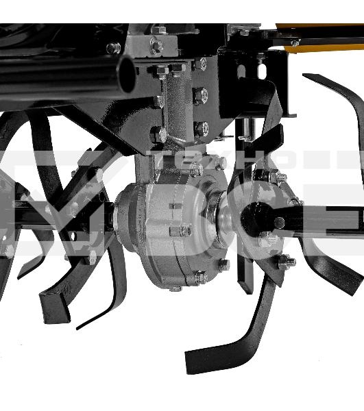 Мотоблок Denzel DPT-370X, 7 л.с., диск.сцеп, шир 90 см, глуб 35 см, фрез 3х4, ВОМ, передачи 3В/1Н