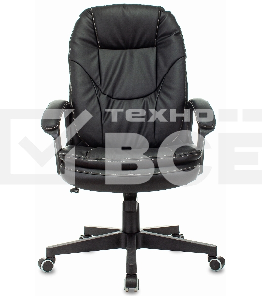 Кресло руководителя Бюрократ CH-868N Leather Venge черный, искусственная кожа, крестовина пластик