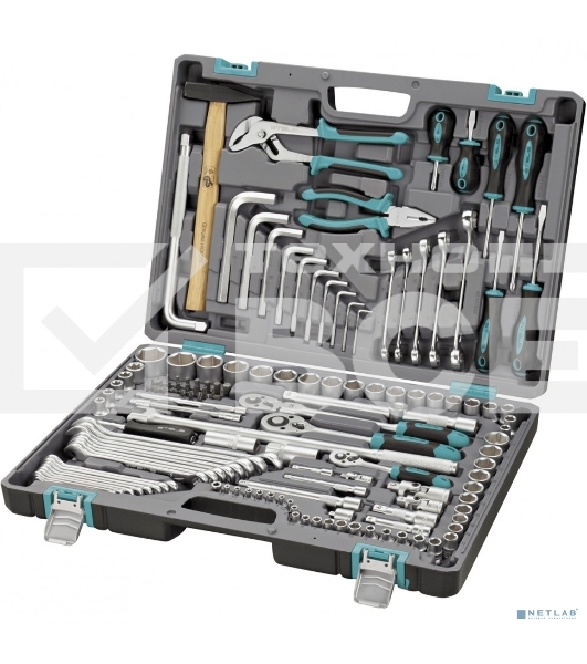 Набор инструментов STELS 141071/2'' 3/8'' 1/4'' CrV пластиковый кейс 142 предм.