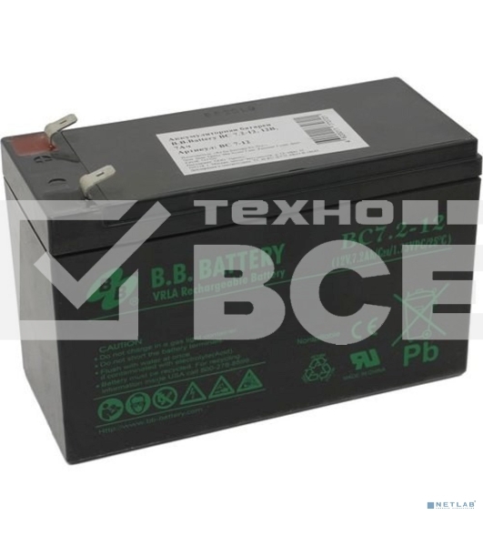 Батарея B.B.Battery BC 7.2-12 (12V 7.2Ah)