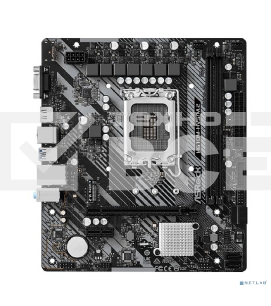 Материнская плата ASRock H610M-HVS/M.2 R2.0, LGA 1700, Intel H610, 2xDDR4, 4xSATA, 1xM.2, 1xPCIe 4.0 x16, 1xPCIe x1, 1xHDMI, 1xVGA, 1x 1Gb LAN, 4xUSB-A 2.0, 2xUSB-A 3.2 Gen 1, 3x3.5 мм, 7.1, mATX