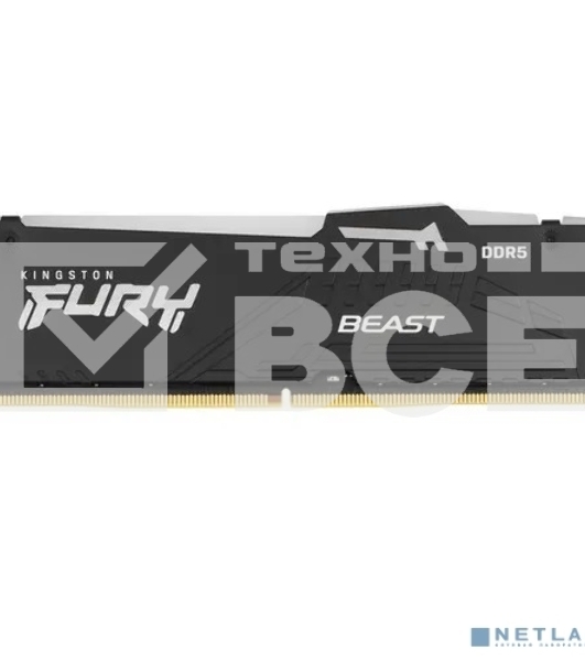 Оперативная память Kingston Fury Beast Expo, DDR5, 32GB (1x32 GB), 5200 MHz, CL36, DIMM, радиатор, RGB, чёрный