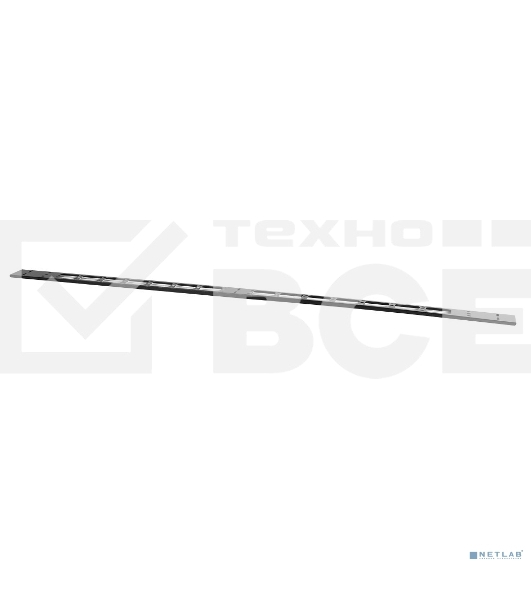 Вертикальный кабельный органайзер ЦМО в шкаф, ширина 75 мм 42U, черный (ВКО-М-42.75-9005)