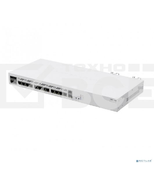 Маршрутизатор Mikrotik CCR2116-12G-4S+ Cloud Core Router 2116-12G-4S+ with Amazon Annapurna Labs Alpine v3 AL73400 CPU (16-cores, 2GHz per core), 16GB RAM, 4xSFP+ cage, 13xGbit LAN, M.2 PCIe slot, RouterOS L6, 1U rackmount case, Dual PSU