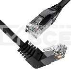 Патч-корд прямой 10.0m UTP кат.5e, черный, верхний угол, литой, ethernet high speed, RJ45, T568B, фото6