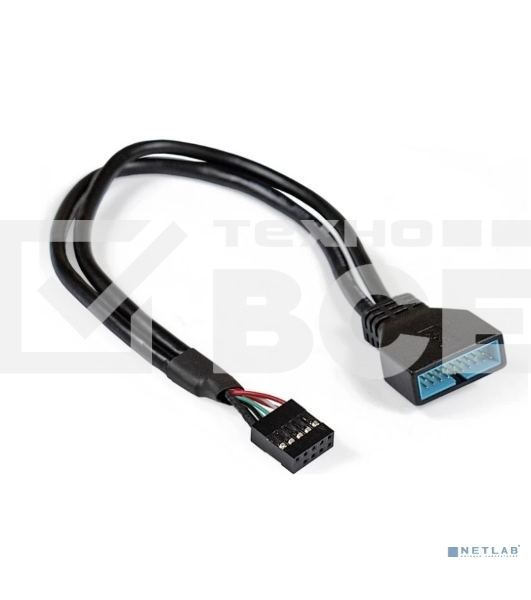Кабель-переходник USB 2.0-USB 3.0 ExeGate EX-CC-U3U2-0.15 (9pin(F)/19pin(M), 0,15м)