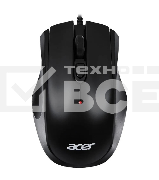 Мышь проводная Acer OMW020 черный, 1600 dpi, USB, кнопки - 4