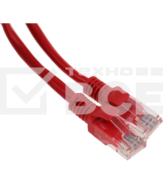 Патч-корд UTP Cablexpert кат.5e, 1м, литой, многожильный (красный)