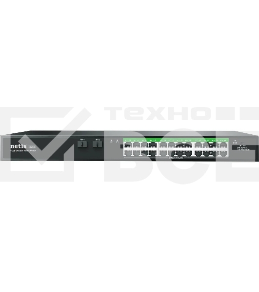 Коммутатор NETIS 24PORT 10/1000M POE 2 SFP COMBO P124GC