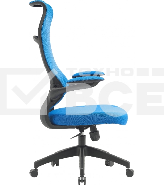 Кресло компьютерное Cactus CS-MC505-BL темно-синий, сиденье темно-синий, сетка/ткань, крестов. пластик