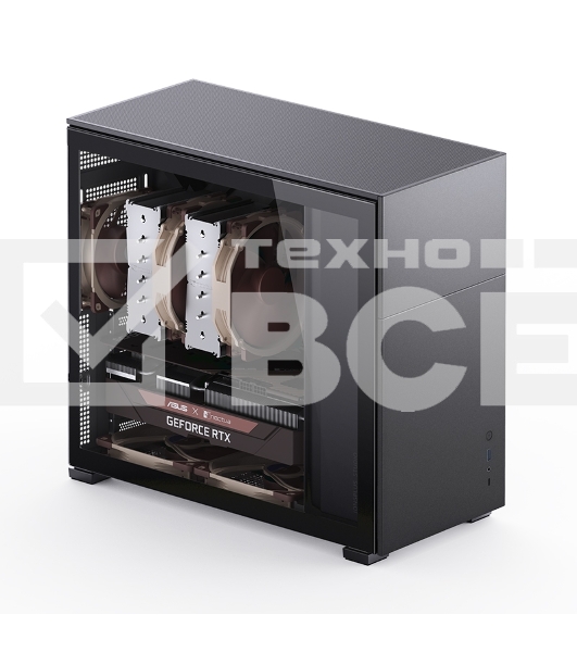 Корпус без блока питания JONSBO D41 STD Black ATX без БП, боковая панель из закаленного стекла, mini-ITX, micro-ATX, ATX, черный