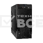 Компьютерный корпус Miditower ExeGate CP-604-UNS400 (ATX, БП UNS400 с вент. 12см, 2*USB, аудио, черный), фото3