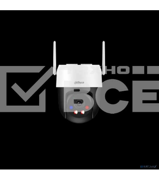 Мини-PT IP-видеокамера Dahua DH-P3AS-PV 4мм 3Мп; 1/2.8” CMOS; объектив 4мм; видеоаналитика; ИК 30м, Led 30м; сигнализация красно-синей подсветкой, IP66, Wi-Fi