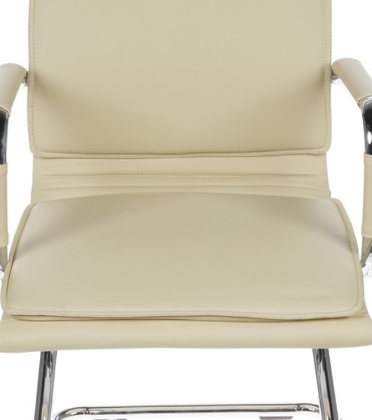 Кресло Бюрократ CH-993-Low-V/Ivory слоновая кость, экокожа, 120 кг, механизм качания, низкая спинка