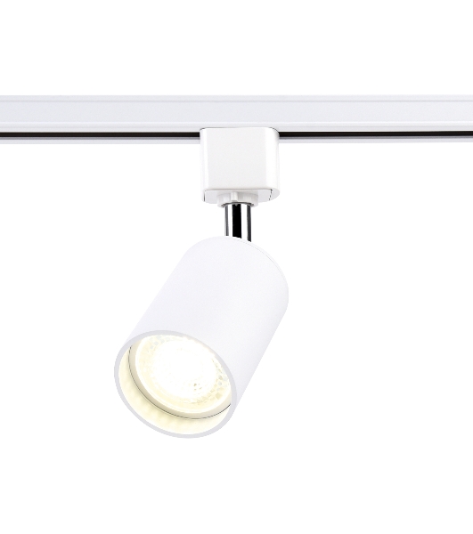 Трековый однофазный светильник со сменной лампой Ambrella light GL5121 WH белый GU10 max 12W