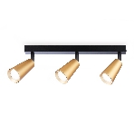 Накладной поворотный спот Ambrella light TA13151/3 BK/GD черный/золото GU10/3 max 12W 445*60*130, фото7
