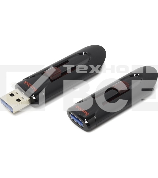 Флеш диск Sandisk 128Gb Cruzer Glide SDCZ600-128G-G35 USB3.0 черный/красный
