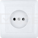Розетка WESSEN RS10-132-BХИТ белый 1-я б/з 10А скрытый монтаж, фото2