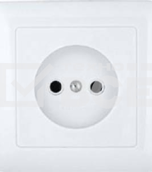 Розетка WESSEN RS10-132-BХИТ белый 1-я б/з 10А скрытый монтаж