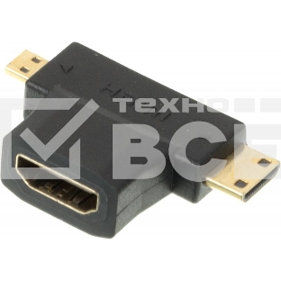 Переходник HDMI + Mini HDMI (Male) HDMImicro (m)/HDMI19 (f)