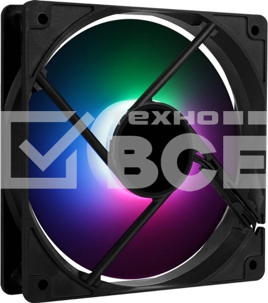 Вентилятор для корпуса Aerocool / Formula Frost 12 PWM FRGB черный, 120 мм, 1500 об/мин, 27.5 дБ, 4 pin
