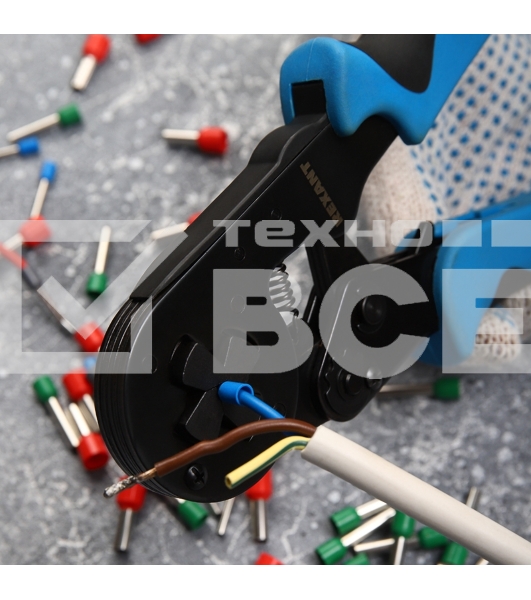 Кримпер Rexant HT-8164 для обжима штыревых наконечников 6.0-16.0 мм²