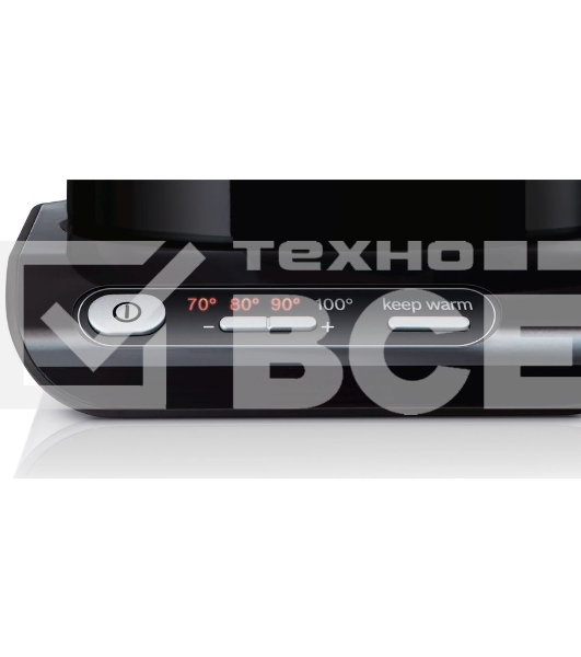 Чайник электрический Bosch TWK8613 1.5 л, 2400 Вт, черный/серебристый (корпус: нержавеющая сталь)