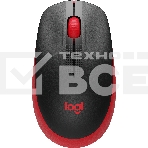 Мышь беспроводная Logitech M190 черный/красный, 1000 dpi, радиоканал, USB, кнопки - 3, фото29