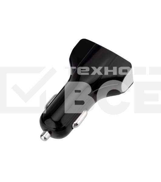 Зарядное устройство в прикуриватель Rexant 3 x USB, 1000mA, черный