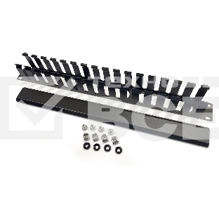 Организатор комм. шнуров Hyperline CM, 19', 1HU, 44х482,5х67 мм (ВхШхГ), с крышкой , цвет: черный